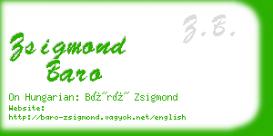 zsigmond baro business card